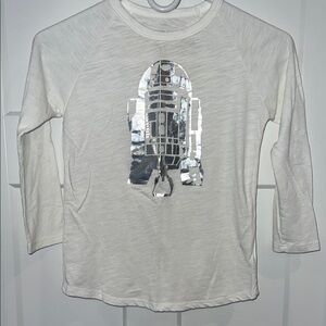 Crewcuts White and Silver Long Sleeve Tee Casual Comfort